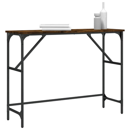 Console Table Smoked Oak 100x32x75 cm Engineered Wood