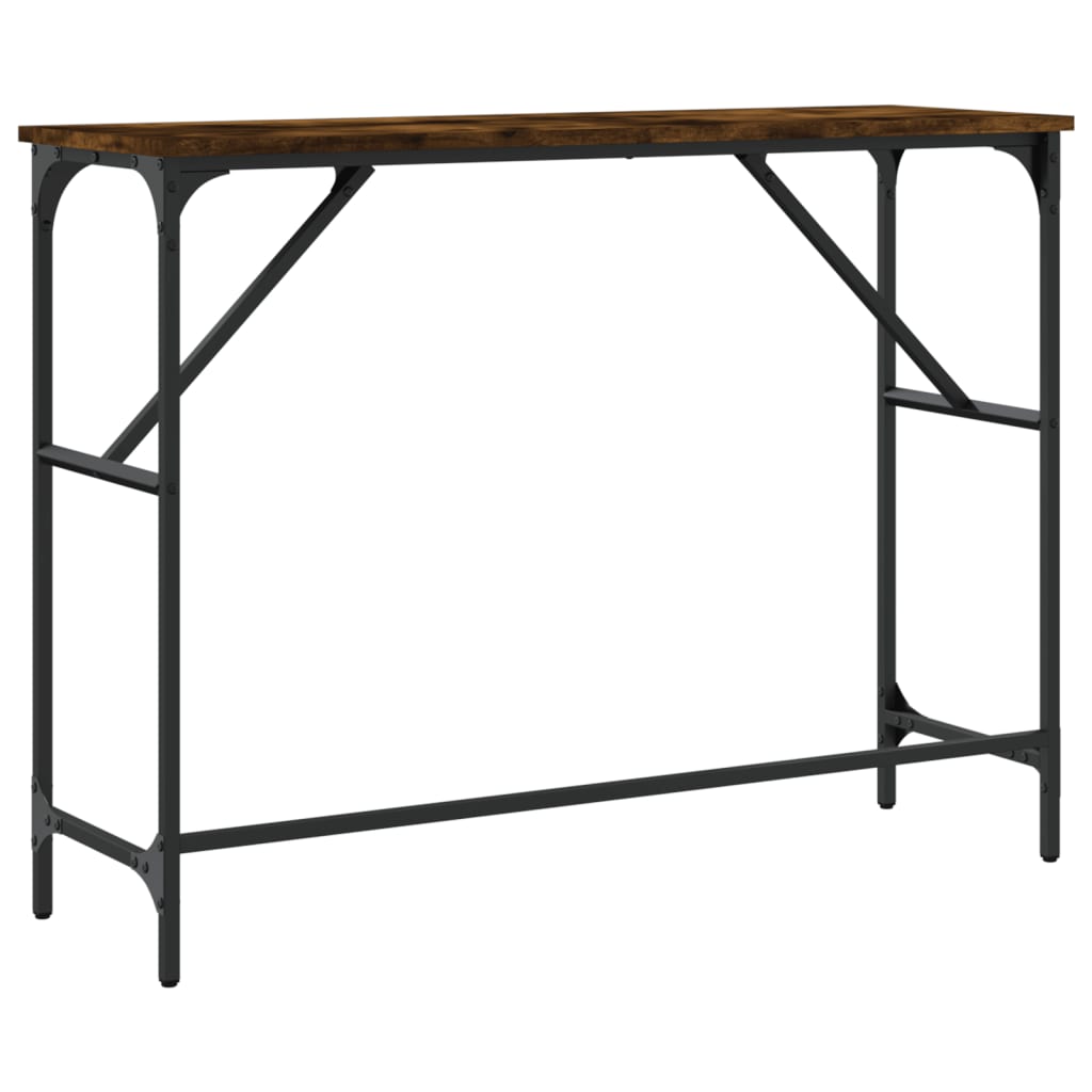Console Table Smoked Oak 100x32x75 cm Engineered Wood