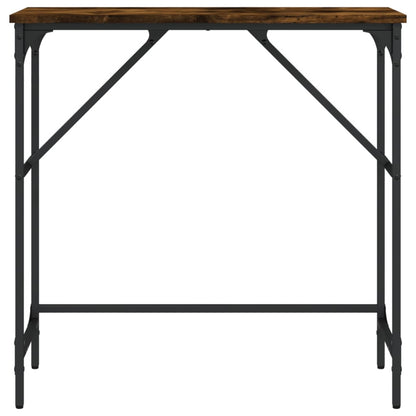 Console Table Smoked Oak 75x32x75 cm Engineered Wood