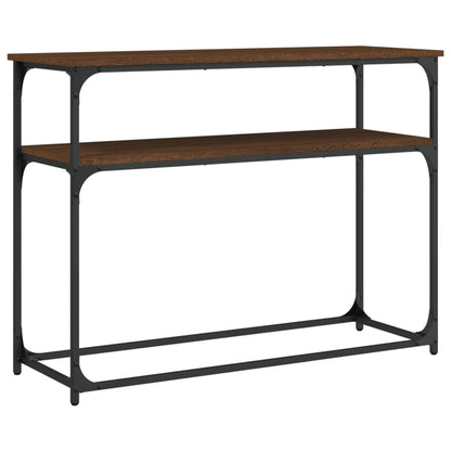 Console Table Brown Oak 100x35.5x75 cm Engineered Wood