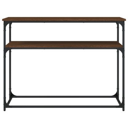 Console Table Brown Oak 100x35.5x75 cm Engineered Wood