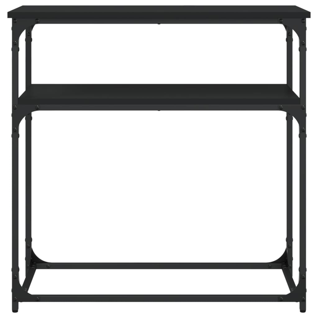 Console Table Black 75x35.5x75 cm Engineered Wood