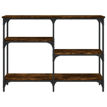 Console Table Smoked Oak 102x29x75 cm Engineered Wood