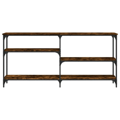 Console Table Smoked Oak 160x29x75 cm Engineered Wood