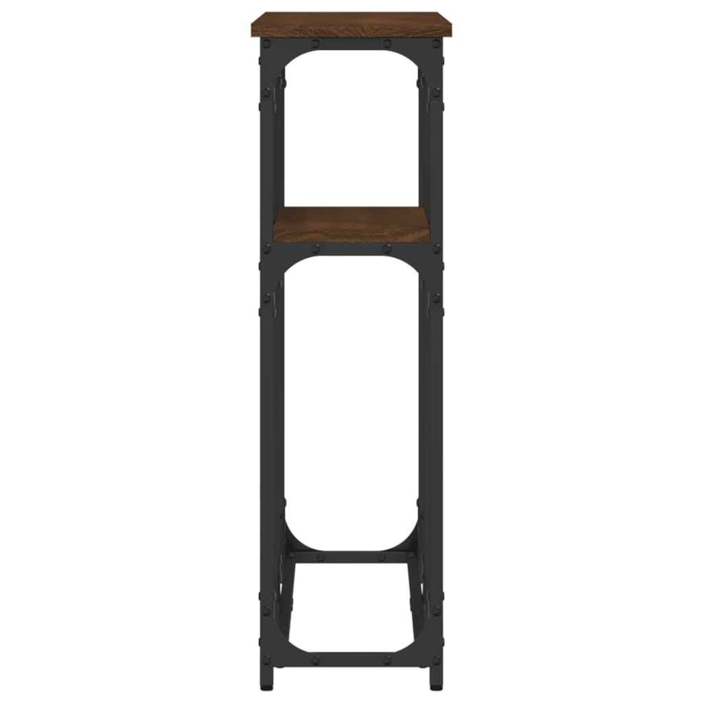 Console Table Brown Oak 90x22.5x75 cm Engineered Wood