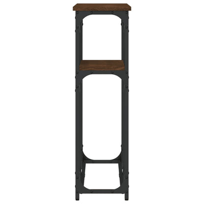Console Table Brown Oak 90x22.5x75 cm Engineered Wood