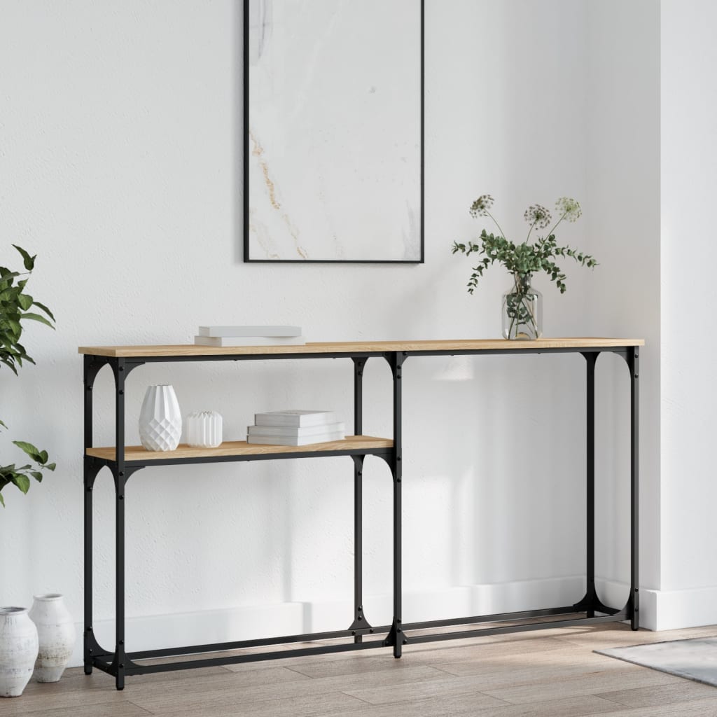 Console Table Sonoma Oak 145x22.5x75 cm Engineered Wood