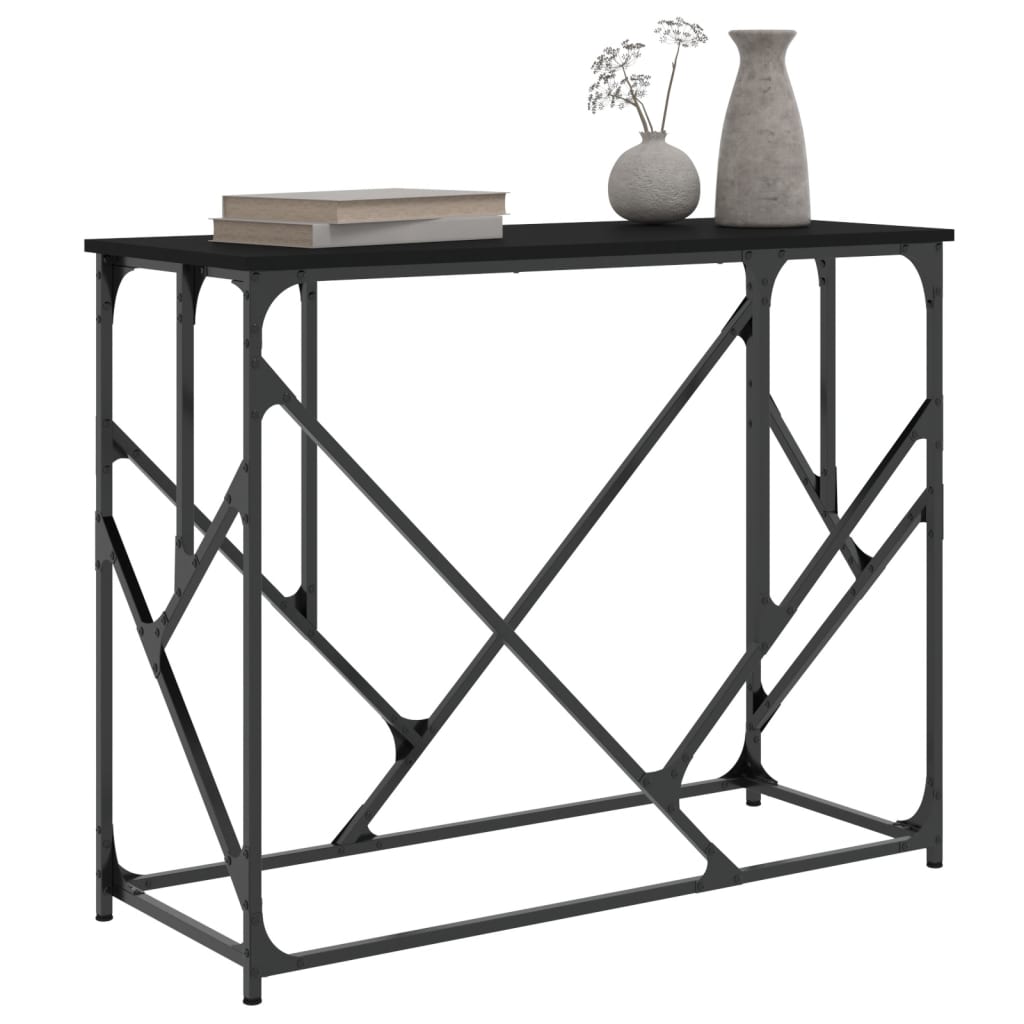 Console Table Black 100x40x80 cm Engineered Wood