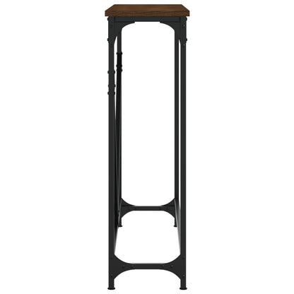 Console Table Brown Oak 102x22.5x75 cm Engineered Wood