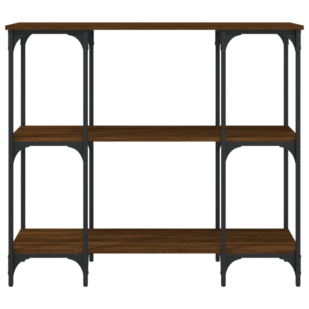 Console Table Brown Oak 102x35x90 cm Engineered Wood