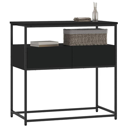 Console Table Black 75x40x75 cm Engineered Wood