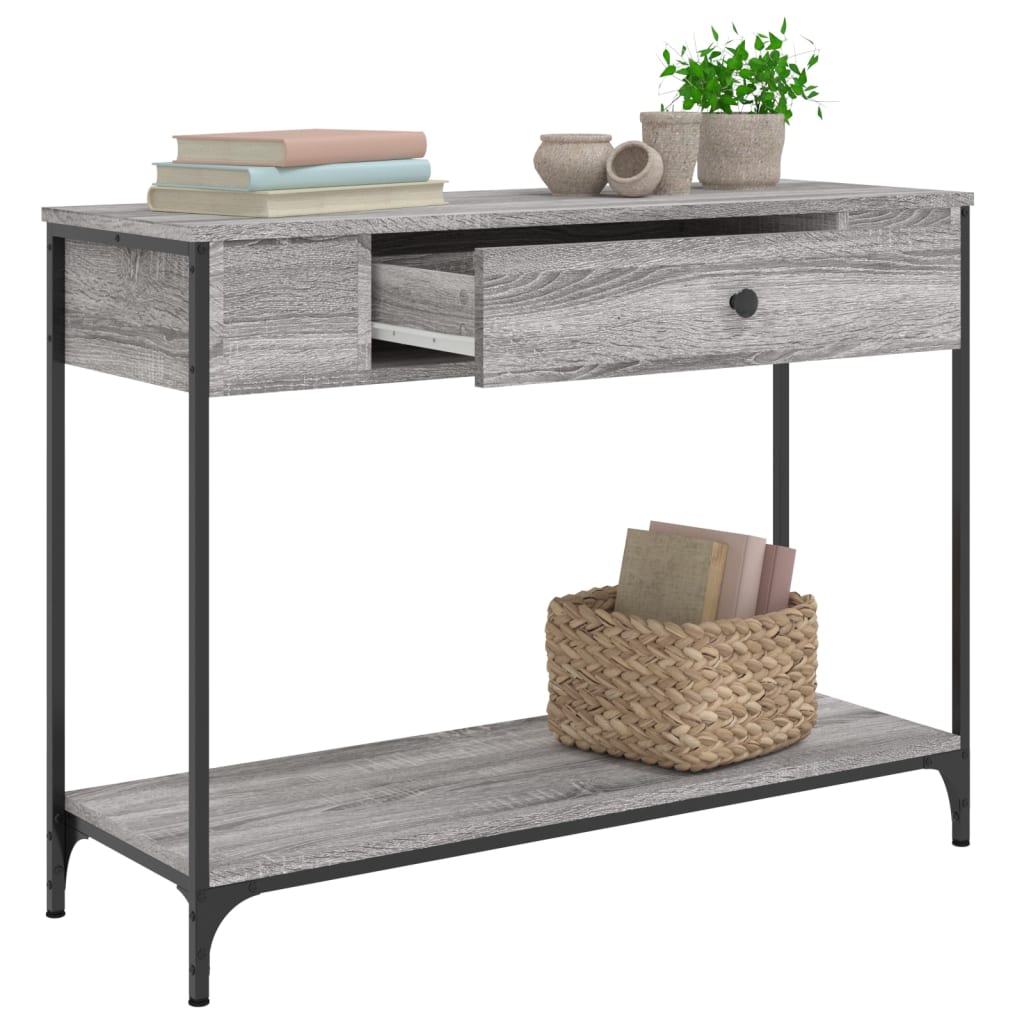 Console Table Grey Sonoma 100x34.5x75 cm Engineered Wood