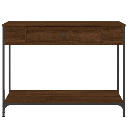 Console Table Brown Oak 100x34.5x75 cm Engineered Wood