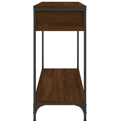 Console Table Brown Oak 100x34.5x75 cm Engineered Wood