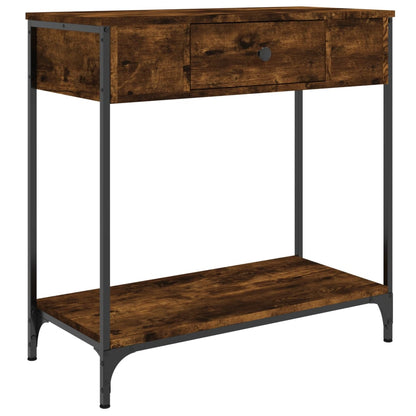 Console Table Smoked Oak 75x34.5x75 cm Engineered Wood