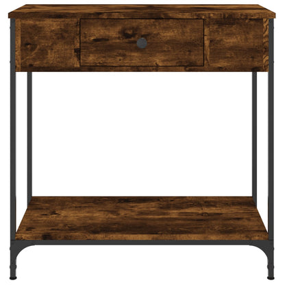 Console Table Smoked Oak 75x34.5x75 cm Engineered Wood