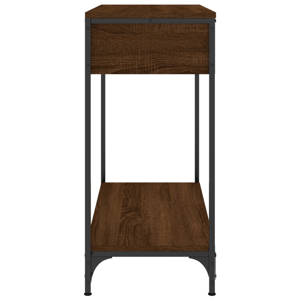 Console Table Brown Oak 75x34.5x75 cm Engineered Wood