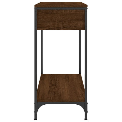 Console Table Brown Oak 75x34.5x75 cm Engineered Wood