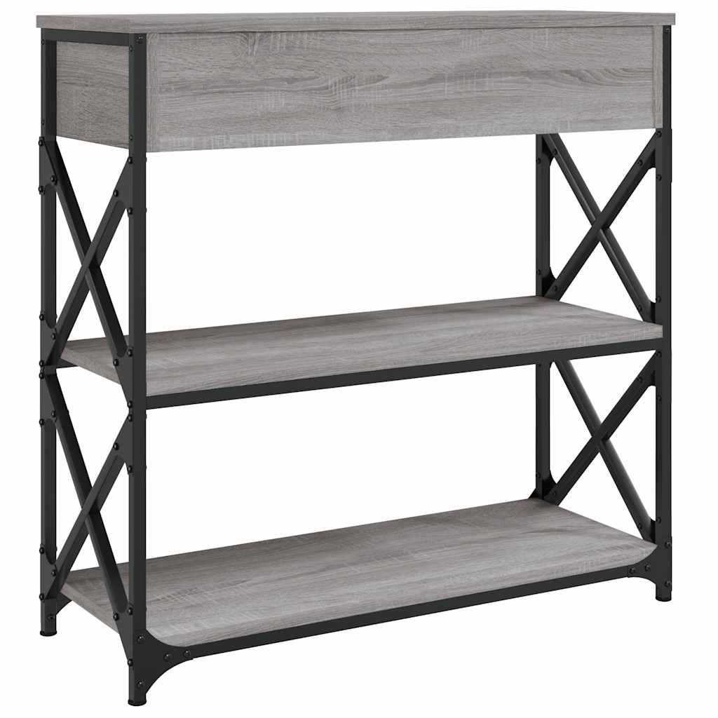 Console Table Grey Sonoma 75x28x75 cm Engineered Wood
