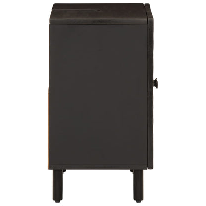 Bathroom Sink Cabinet Black 62x33x58 cm Solid Wood Mango