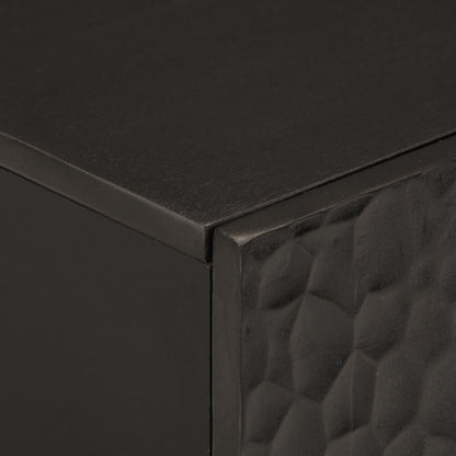 Bathroom Sink Cabinet Black 62x33x58 cm Solid Wood Mango