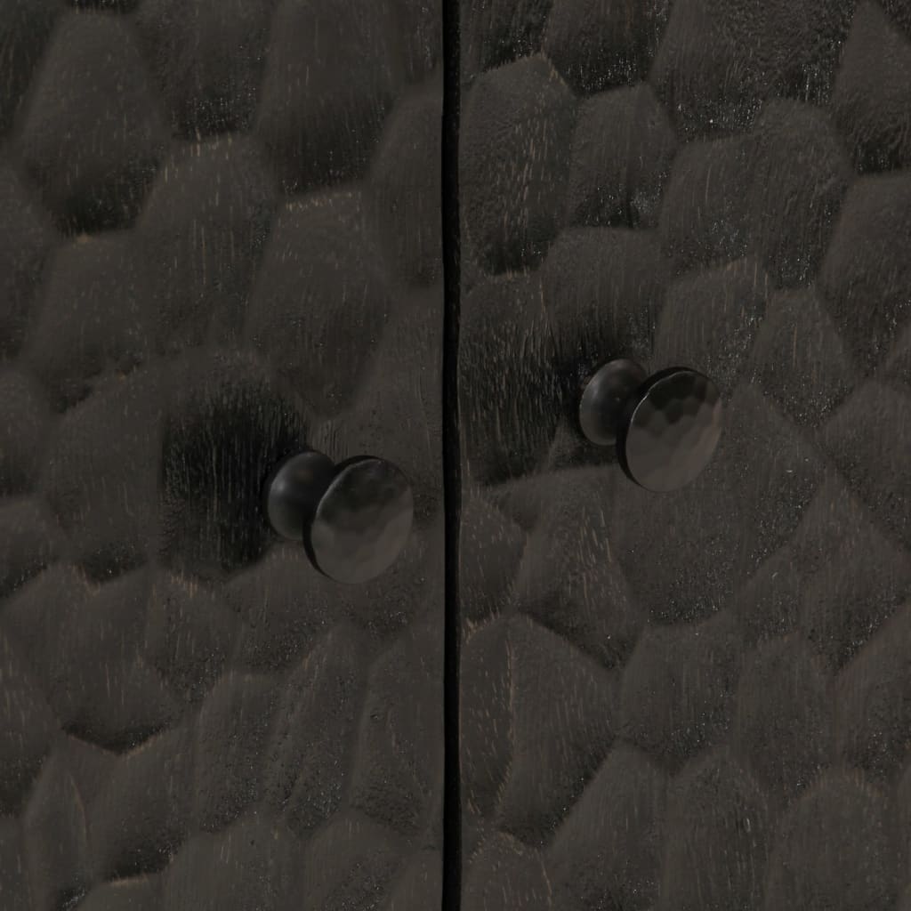 Bathroom Sink Cabinet Black 62x33x58 cm Solid Wood Mango