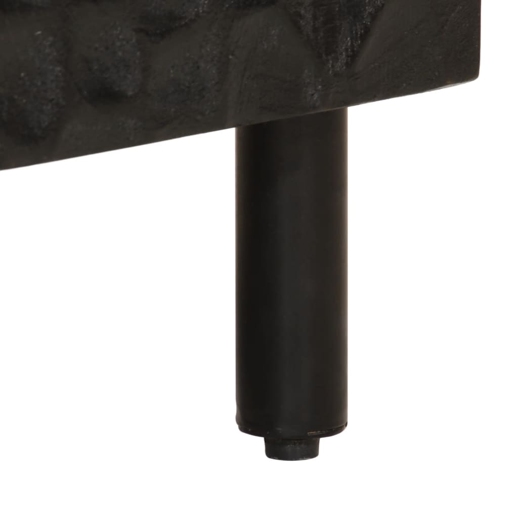 Bathroom Sink Cabinet Black 62x33x58 cm Solid Wood Mango