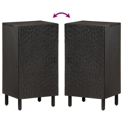 Side Cabinet Black 40x33x75 cm Solid Wood Mango