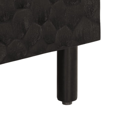 Side Cabinet Black 90x33x75 cm Solid Wood Mango