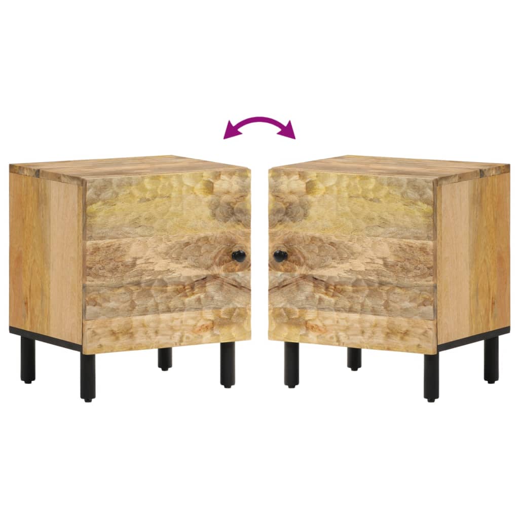 Bedside Cabinets 2 pcs 40x33x46 cm Solid Wood Mango