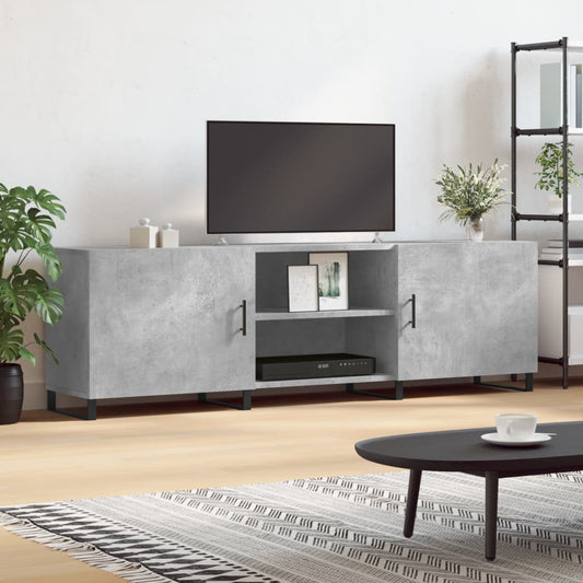 TV Cabinet Concrete Grey 150x30x50 cm Engineered Wood