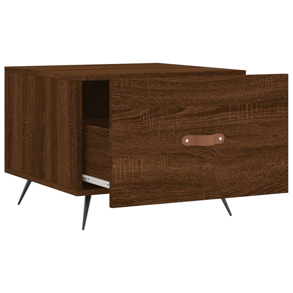 Coffee Tables 2 pcs Brown Oak 50x50x40 cm Engineered Wood