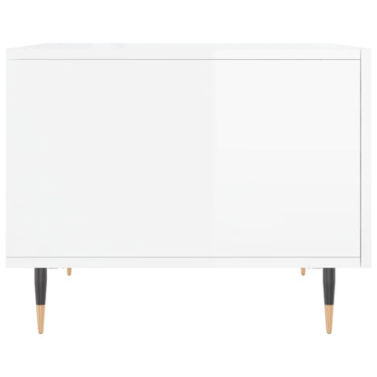 Coffee Tables 2pcs High Gloss White 50x50x40 cm Engineered Wood