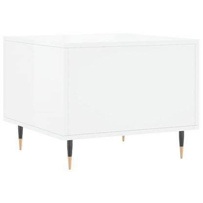 Coffee Tables 2pcs High Gloss White 50x50x40 cm Engineered Wood