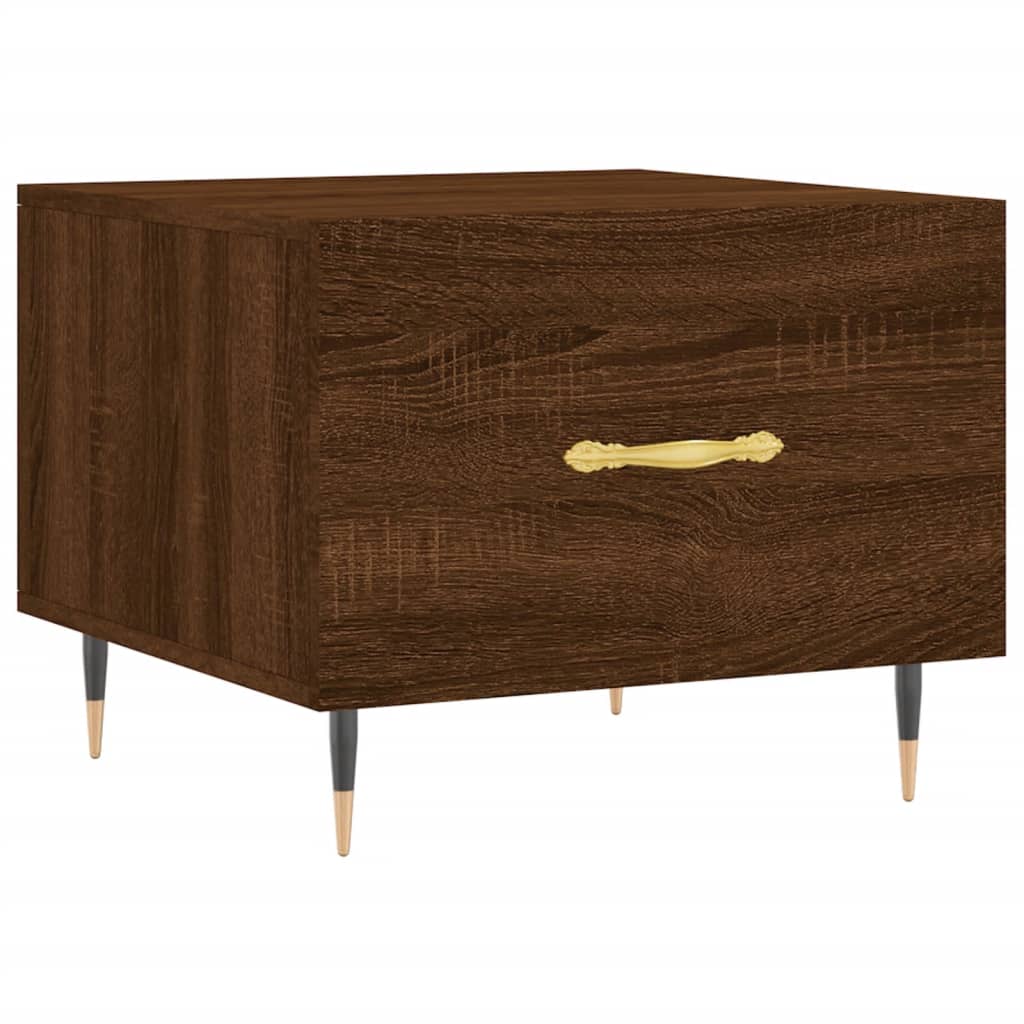 Coffee Tables 2 pcs Brown Oak 50x50x40 cm Engineered Wood