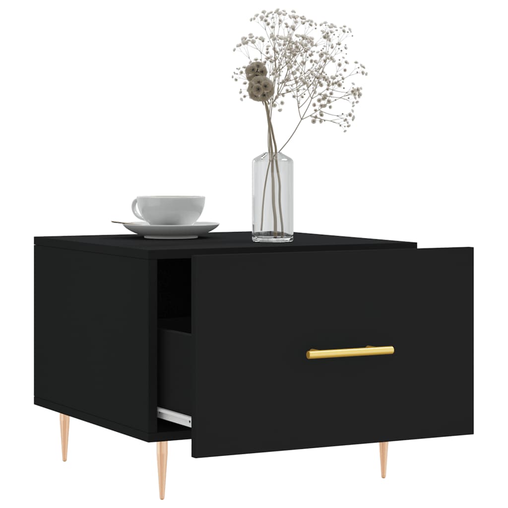 Coffee Tables 2 pcs Black 50x50x40 cm Engineered Wood
