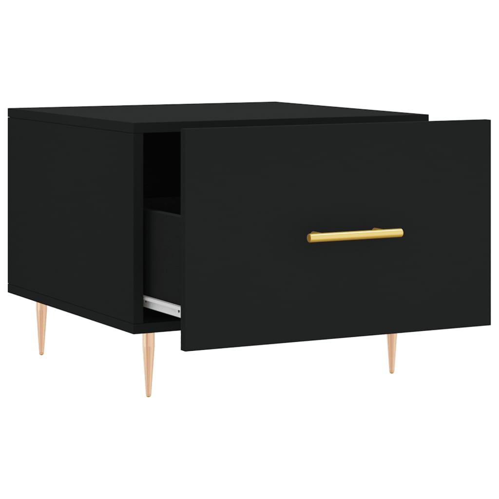Coffee Tables 2 pcs Black 50x50x40 cm Engineered Wood