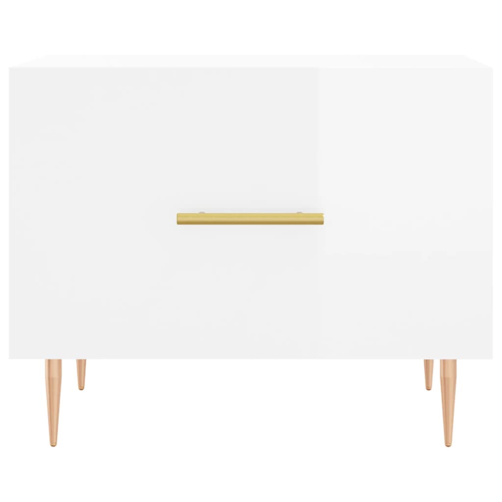 Coffee Tables 2pcs High Gloss White 50x50x40 cm Engineered Wood