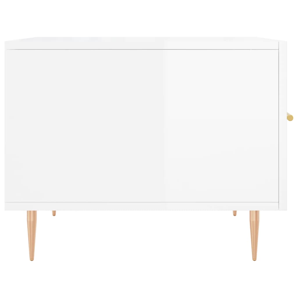 Coffee Tables 2pcs High Gloss White 50x50x40 cm Engineered Wood