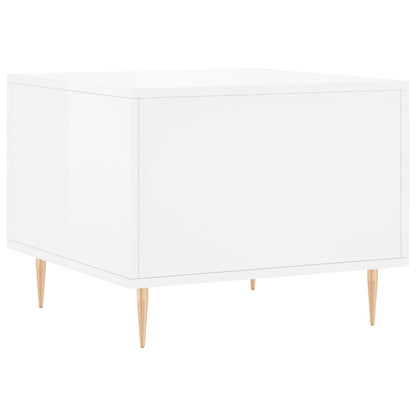 Coffee Tables 2pcs High Gloss White 50x50x40 cm Engineered Wood