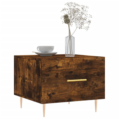 Coffee Tables 2 pcs Smoked Oak 50x50x40 cm Engineered Wood