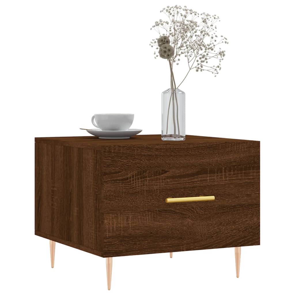 Coffee Tables 2 pcs Brown Oak 50x50x40 cm Engineered Wood