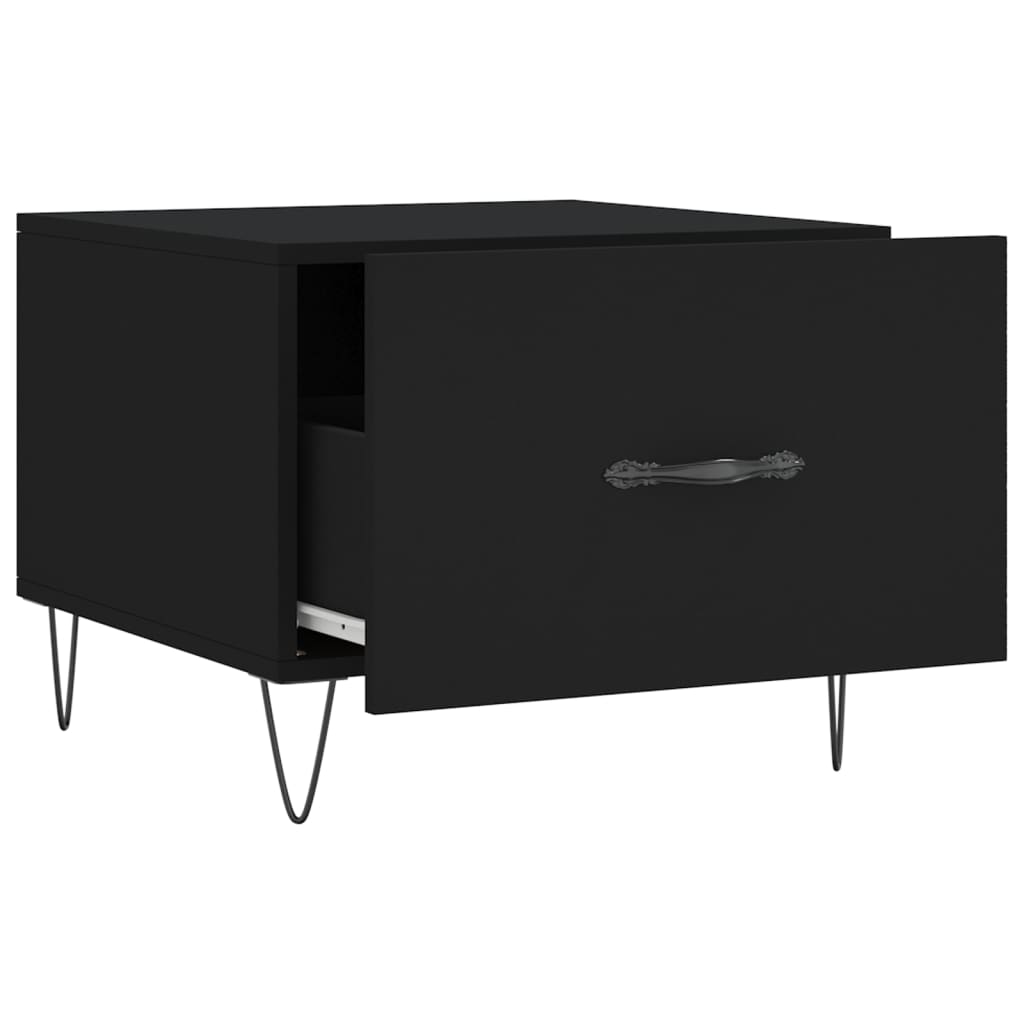 Coffee Tables 2 pcs Black 50x50x40 cm Engineered Wood