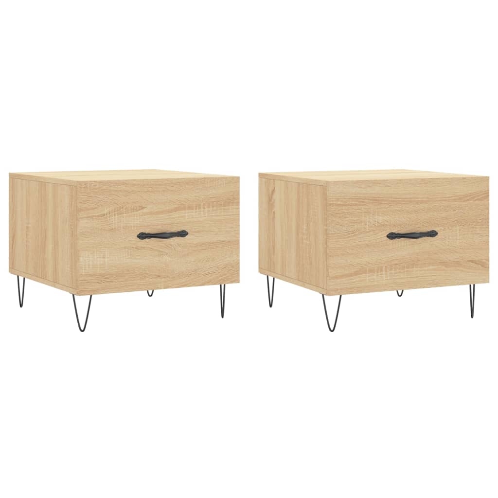 Coffee Tables 2 pcs Sonoma Oak 50x50x40 cm Engineered Wood