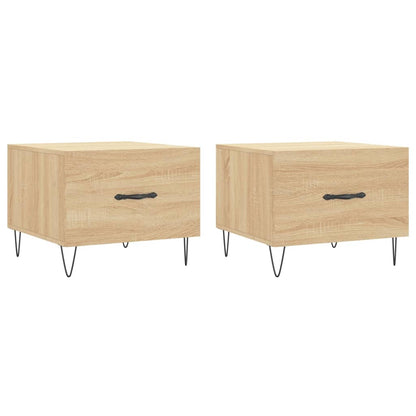 Coffee Tables 2 pcs Sonoma Oak 50x50x40 cm Engineered Wood