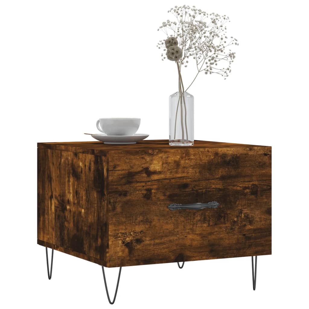 Coffee Tables 2 pcs Smoked Oak 50x50x40 cm Engineered Wood