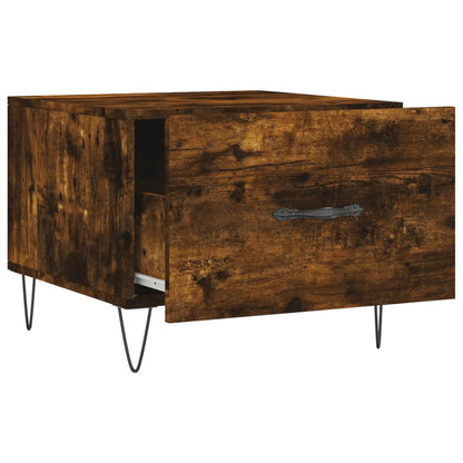 Coffee Tables 2 pcs Smoked Oak 50x50x40 cm Engineered Wood