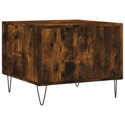 Coffee Tables 2 pcs Smoked Oak 50x50x40 cm Engineered Wood