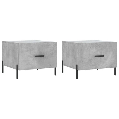 Coffee Tables 2 pcs Concrete Grey 50x50x40 cm Engineered Wood