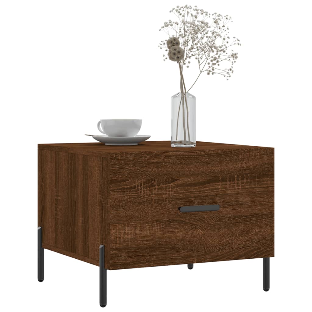 Coffee Tables 2 pcs Brown Oak 50x50x40 cm Engineered Wood